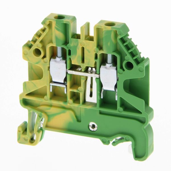 Ground DIN rail terminal block with screw connection for mounting on T image 1