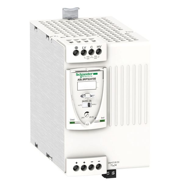 Regulated Switch Power Supply, 1 or 2-phase, 100..500V, 24V, 10 A image 1