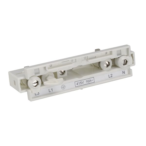 EUTRAC middle feed-in for 3-phase track, white RAL 9016 image 3