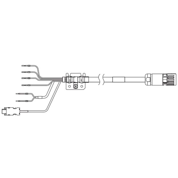 1SA series servo hybrid cable, 15 m, with brake, 230 V: 1 kW to 1.5 kW image 3