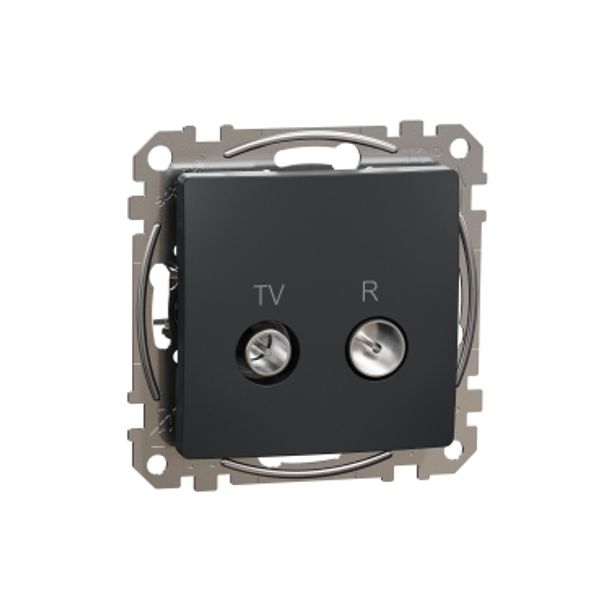 TV/R Socket intermediate 10db, Sedna, Anthracite image 3