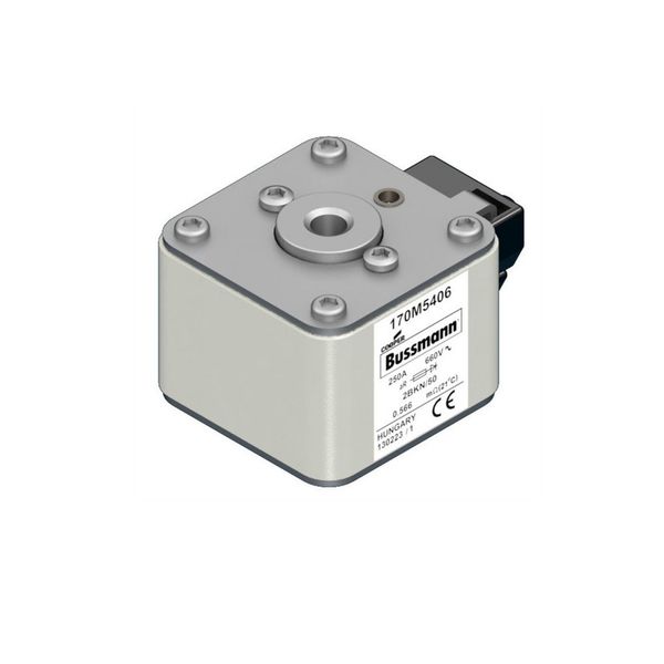 Fuse-link, high speed, 250 A, AC 660 V, size 2, 59 x 59 x 77 mm, aR, IEC, UL, single indicator image 7