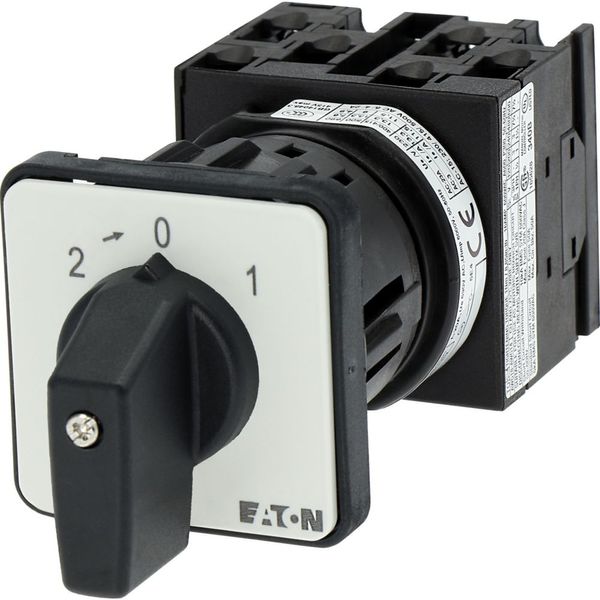 Universal control switches, T0, 20 A, center mounting, 3 contact unit(s), Contacts: 6, 45 °, momentary/maintained, With 0 (Off) position, With spring- image 3