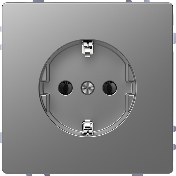 SCHUKO socket-outlet, screwless terminals, stainless steel, System Design image 4