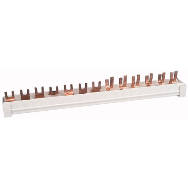 Phase busbar, 2-phases, 10qmm, fork connector+pin, 12SU image 1