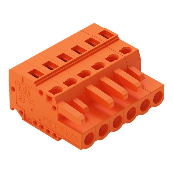 1-conductor female connector CAGE CLAMP® 2.5 mm² orange image 1