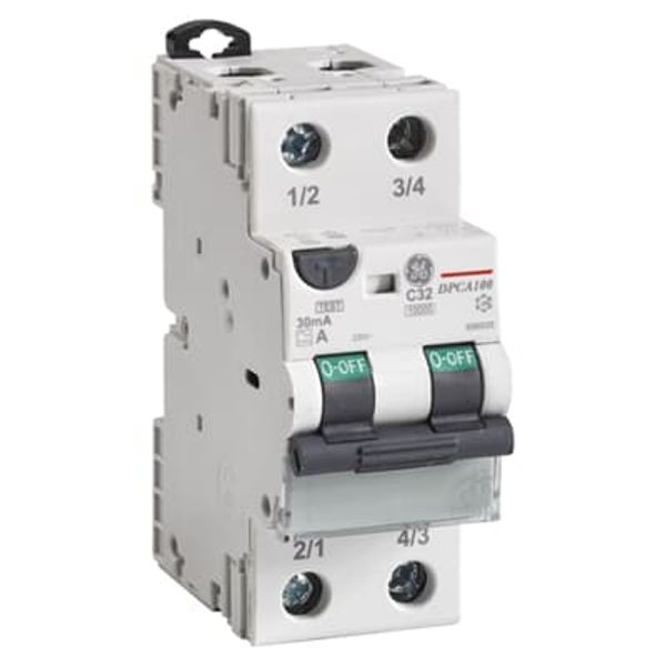 DPC100 A C16/030 NO Residual Current Circuit Breaker with Overcurrent Protection 2P A type 30 mA image 1