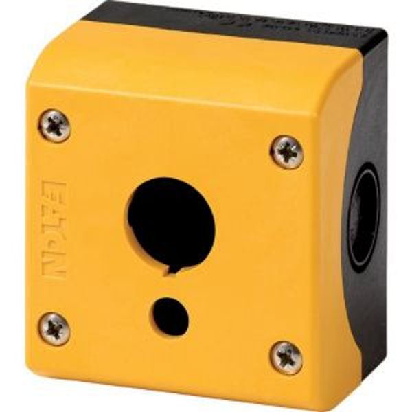 Surface mounting enclosure, 1 mounting location, yellow cover, for illuminated ring image 8