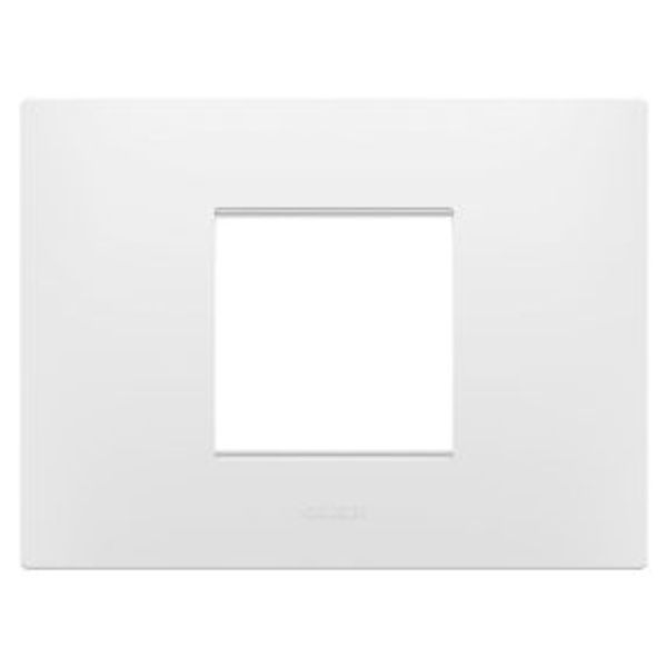 EGO PLATE - IN TECHNOPOLYMER - 2 MODULES - SATIN WHITE - CHORUSMART image 1