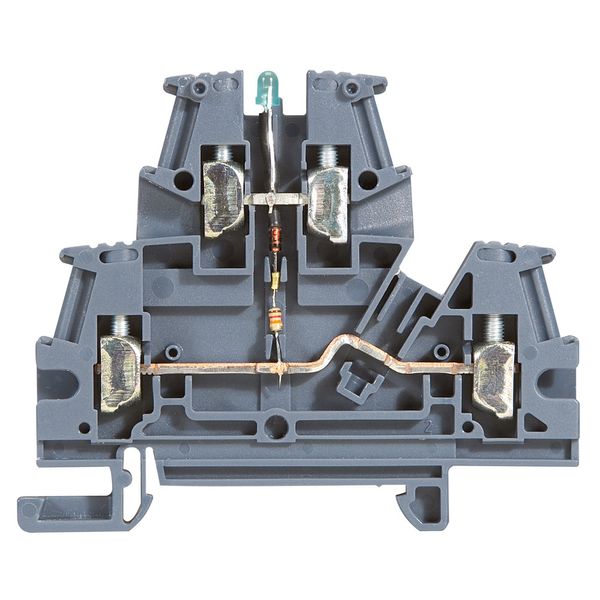 Terminal block viking 3 - screw- function bloc - 1 connect on 2 levels -with LED image 1