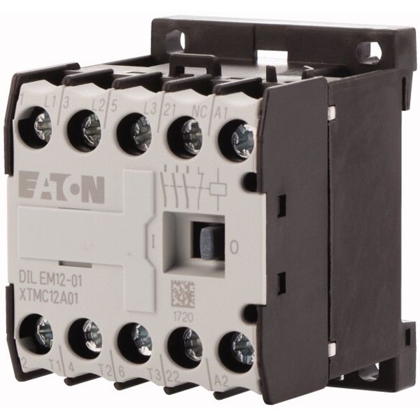 Contactor, 24 V 50 Hz, 3 pole, 380 V 400 V, 5.5 kW, Contacts N/C = Normally closed= 1 NC, Screw terminals, AC operation image 3