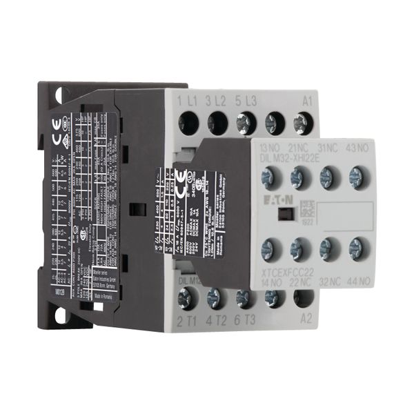 Contactor, 380 V 400 V 5.5 kW, 2 N/O, 2 NC, 24 V DC, DC operation, Screw terminals image 8