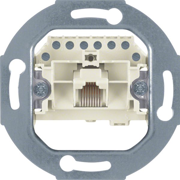 FCC soc. out., 8-pole, cat.3, com-tech, white image 1