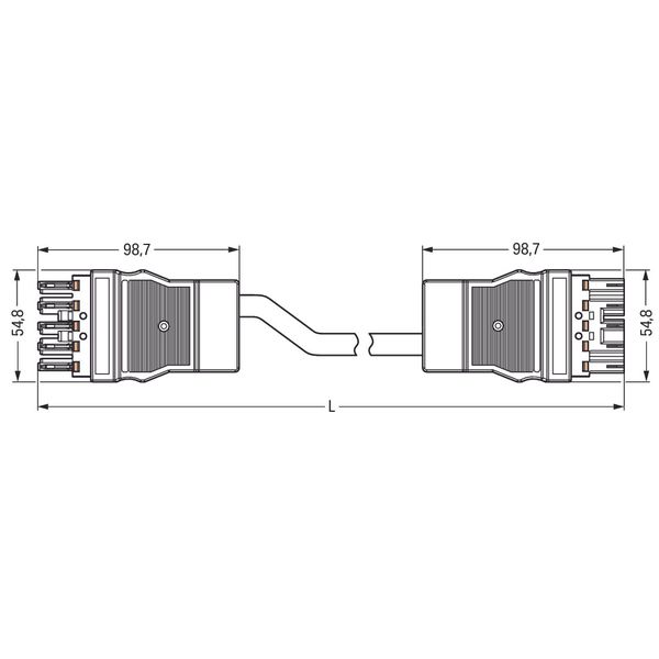 pre-assembled interconnecting cable;Eca;Socket/plug;black image 5