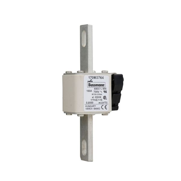 Fuse-link, high speed, 160 A, AC 690 V, compact size 1, 45 x 59 x 148 mm, aR, IEC, UL, single indicator image 5