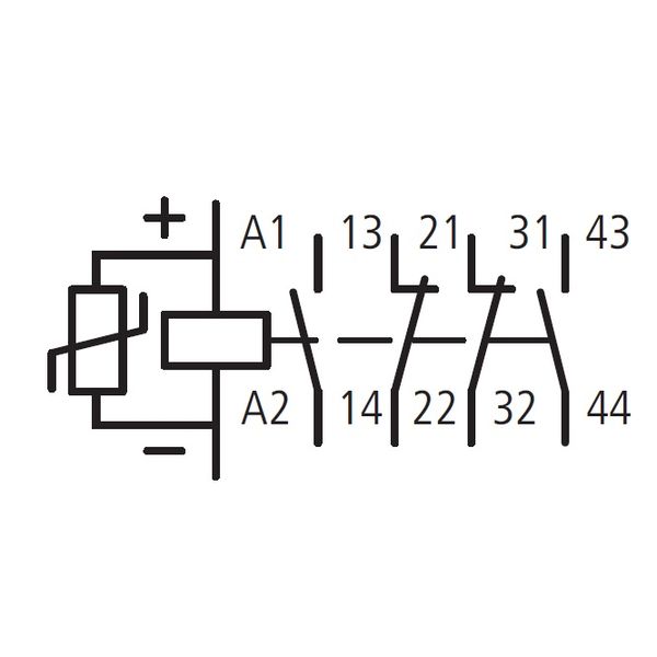 Auxiliary Contactor, 2 NO + 2 NC, coil 24VDC image 3