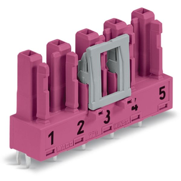 Socket for PCBs straight 5-pole pink image 5