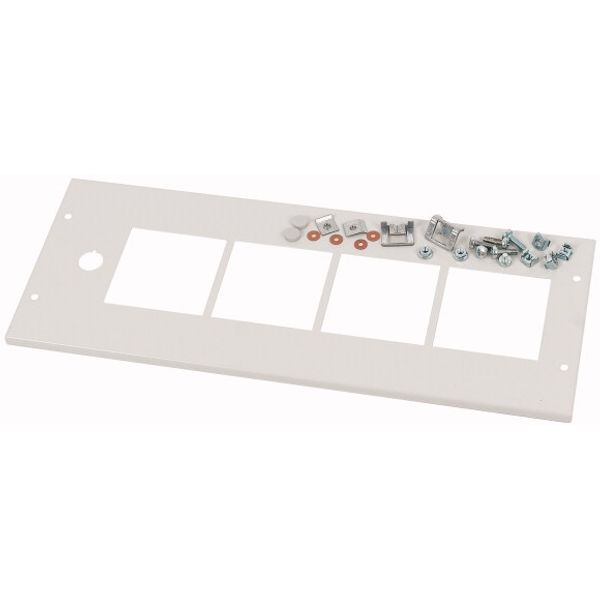 Front cover, +mounting kit, for meter 4x96 +1S, HxW=200x600mm, grey image 1