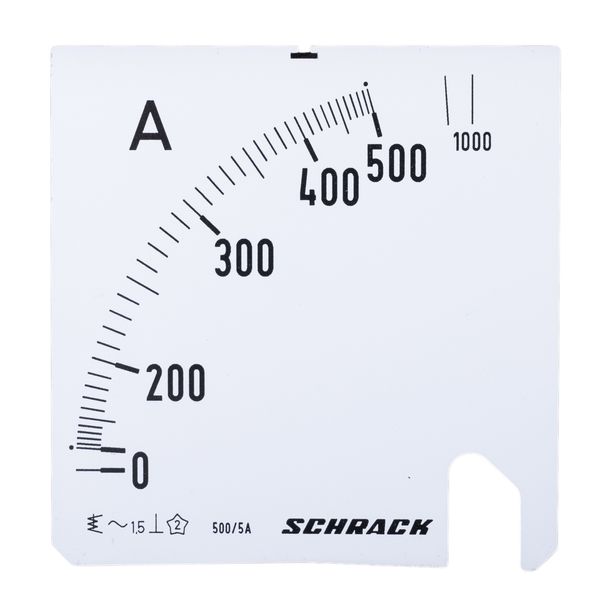 Scale Plate, 96x96mm, 500/1000/5A AC image 1