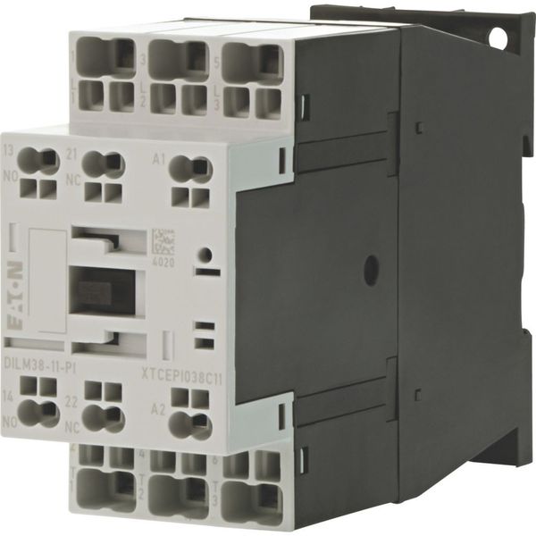 Contactor, 3 pole, 380 V 400 V 18.5 kW, 1 N/O, 1 NC, RDC 24: 24 - 27 V DC, DC operation, Push in terminals image 14