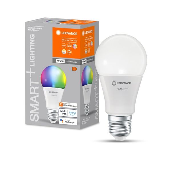 SMART Lamp LEDVANCE WIFI A60 9W 230V RGBW FR E27 SINGLE PACK image 4