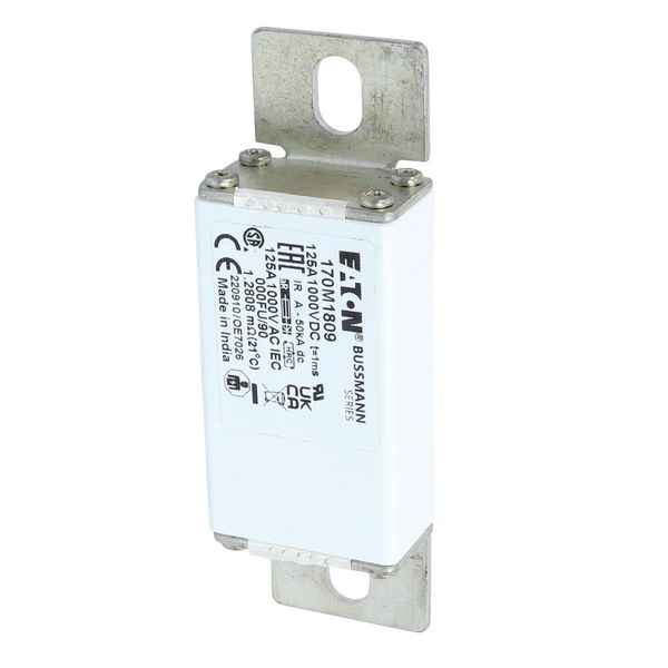 Fuse-link, high speed, 125 A, DC 1000 V, size 000, 24 x 36 x 115 mm, aR, IEC image 7