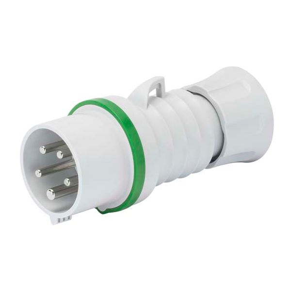 STRAIGHT PLUG HP - IP44/IP54 - 3P+E 32A >50V 100-300HZ - GREEN - 10H - SCREW WIRING image 1