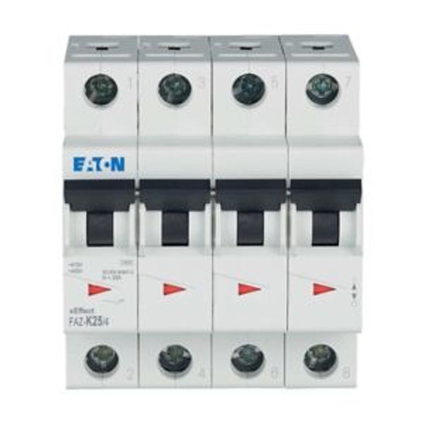 Miniature circuit breaker (MCB), 25 A, 4p, characteristic: K image 5