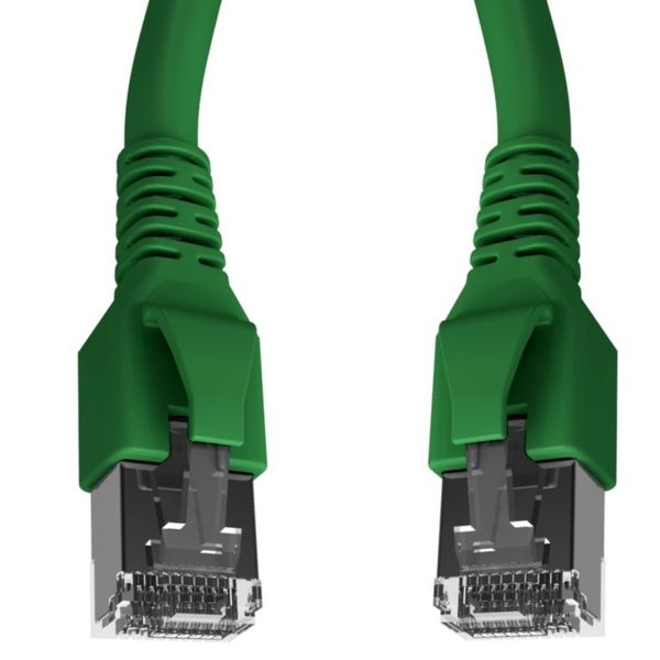 Patchcord RJ45 shielded Cat.6a 10GB, LS0H, green,   1.0m image 2