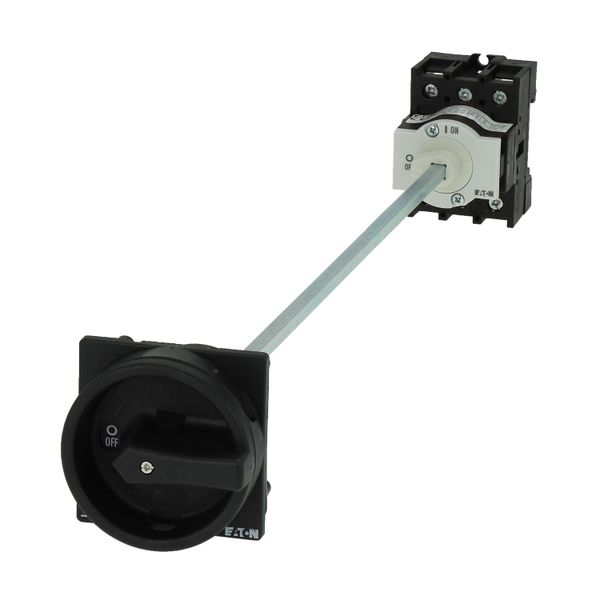 Main switch, P1, 40 A, rear mounting, 3 pole, STOP function, With black rotary handle and locking ring, Lockable in the 0 (Off) position, With metal s image 5