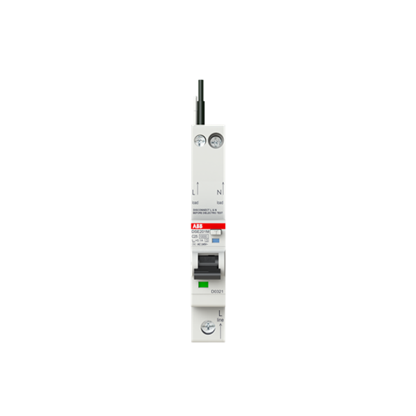 DSE201 M C25 AC100 - N Black Residual Current Circuit Breaker with Overcurrent Protection image 3