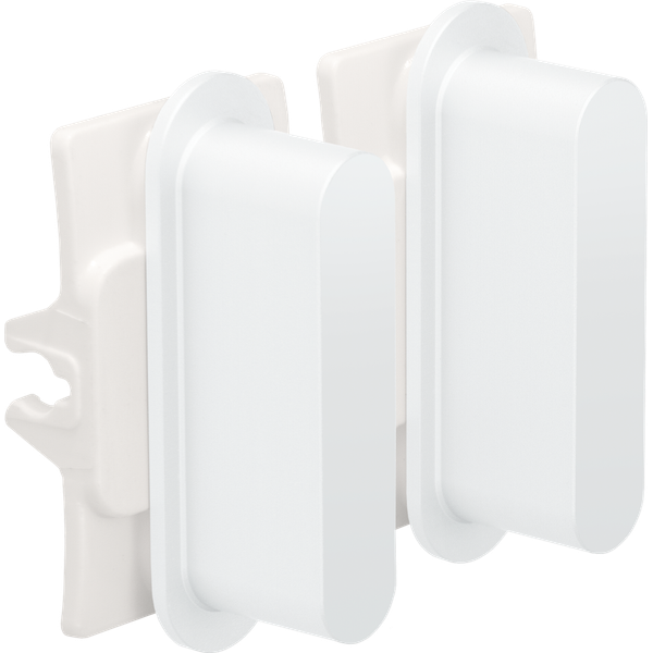 Niko Rocker set for double switch functions, steel white coated image 2