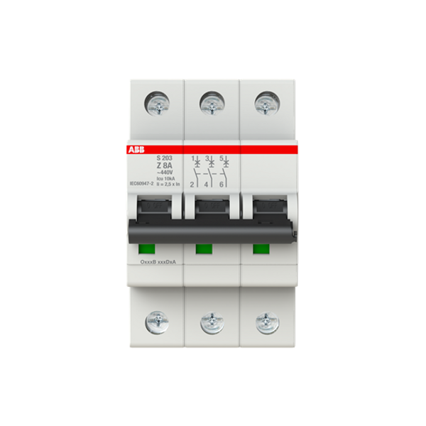 S203-K10 Miniature Circuit Breaker - 3P - K - 10 A image 5