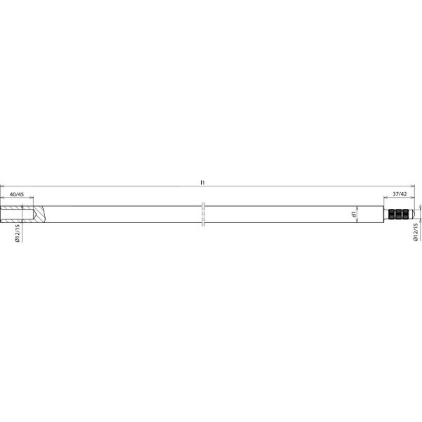 Earth rod D 25mm L 1000mm St/tZn type Z with triple knurled pin image 2