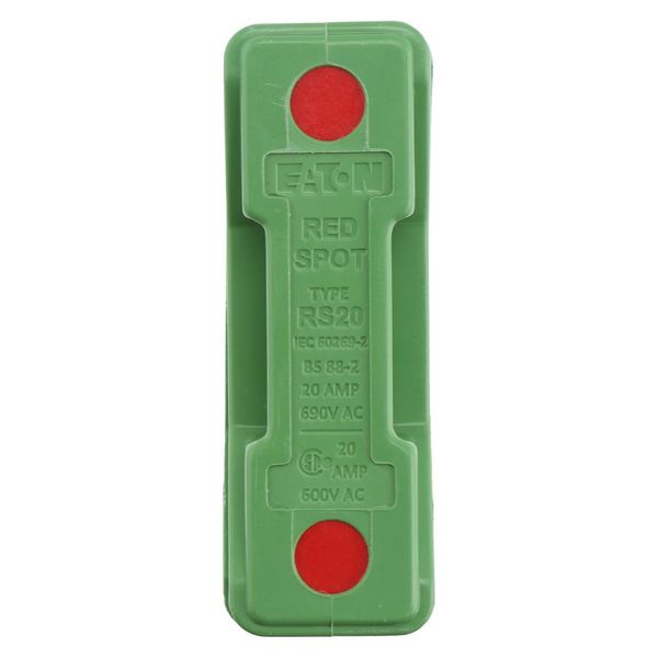 Fuse-holder, LV, 20 A, AC 690 V, BS88/A1, 1P, BS, back stud connected, green image 9