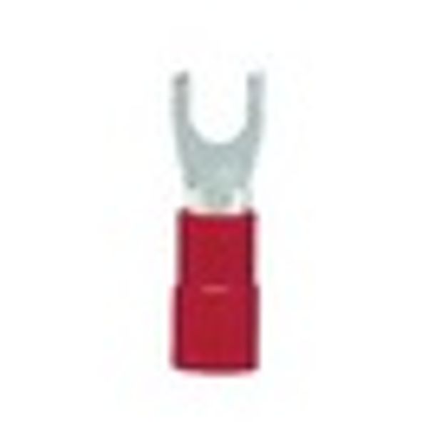 Fork crimp cable shoe, insulated, red, 0.5-1.0mmý, M4 image 2
