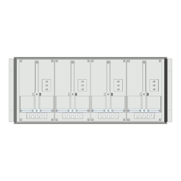 Meter box insert 1-row, 4 meter boards / 8 Modul heights image 1