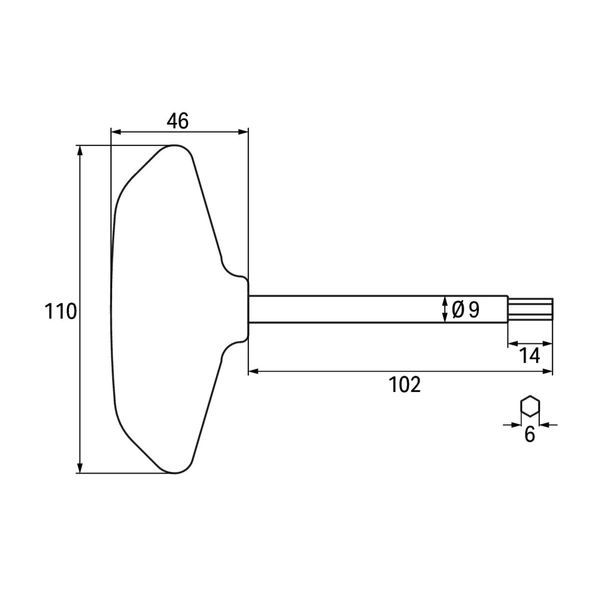 Allen wrench with a partially insulated shaft image 3