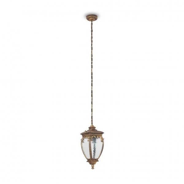 Outdoor  Fleur Pendant Lamp Black with Gold image 2