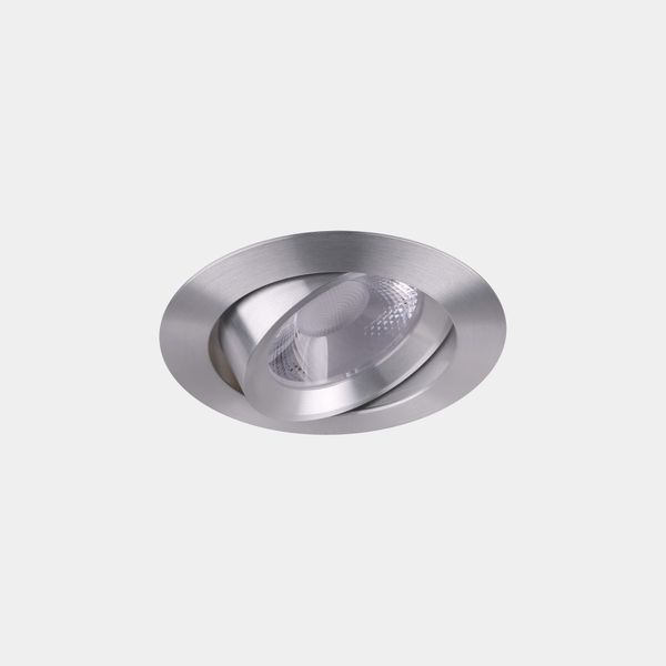 Downlight Play Flat Round Adjustable 6.4W LED warm-white 2700K CRI 90 14.6º ON-OFF Satin aluminium IP23 529lm image 1