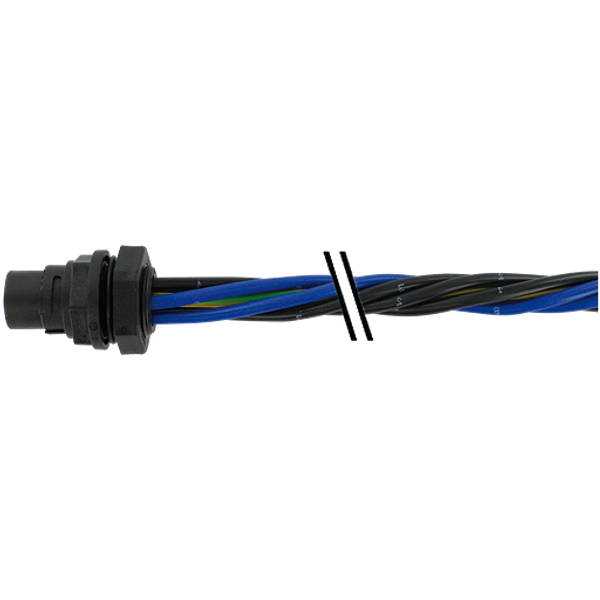 MQ15 male 0° with cable PVC 4x2.5 bk UL/CSA 25.0m image 1