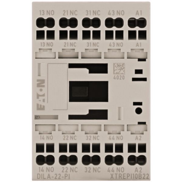 Contactor relay, 24 V 50/60 Hz, 2 N/O, 2 NC, Push in terminals, AC operation image 1