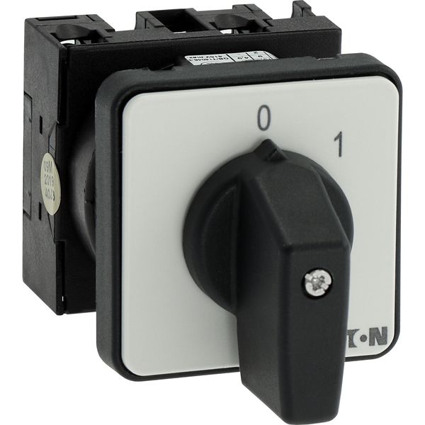 ON-OFF switches, T0, 20 A, flush mounting, 1 contact unit(s), Contacts: 2, 45 °, maintained, With 0 (Off) position, 0-1, Design number 15402 image 29