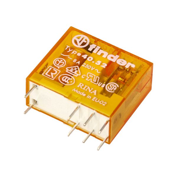 PCB/Plug-in Rel. 5mm.pinning 2CO 8A/230VAC/Agni+Au/wash tight (40.52.8.230.5001) image 6