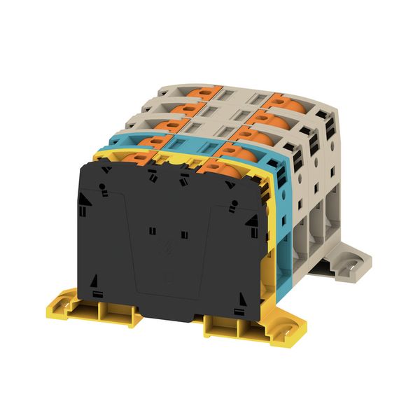 Feed-through terminal block, PUSH IN, 95 mm², 1000 V, 232 A image 1