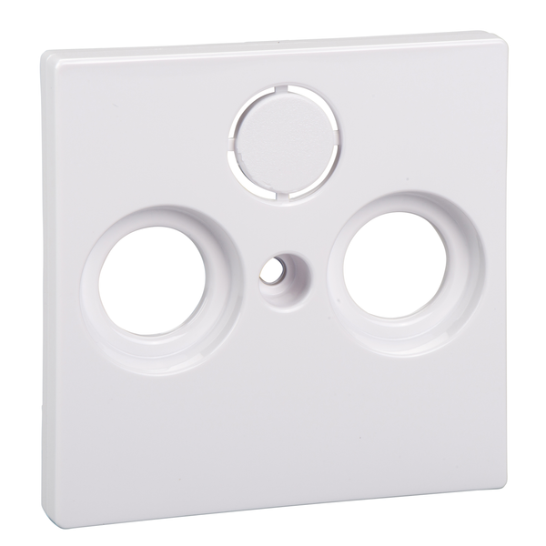 Central plate for antenna sock.-out.s 2/3 holes, active white, glossy, System M image 4