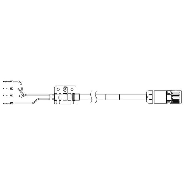 1S series servo motor power cable, 3 m, non braked, 400 V: 7.5 kW image 3