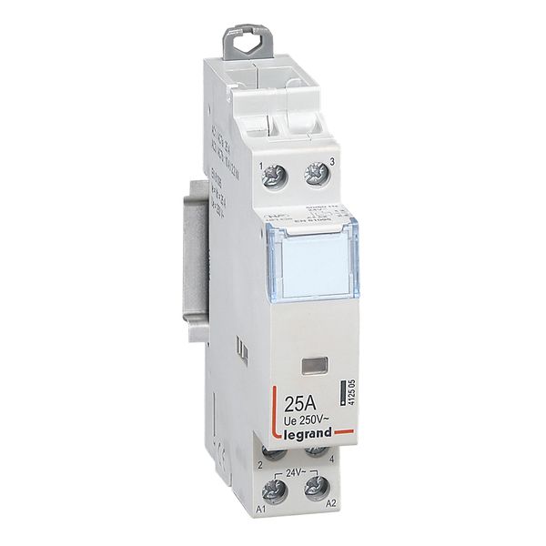 Power contactor CX³ - with 24 V~ coll - 2P - 250 V~ - 25 A - 2 N/O image 1