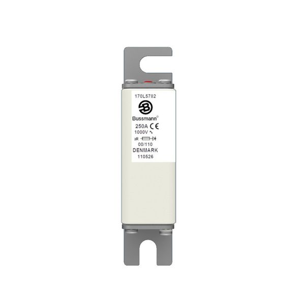 Fuse-link, high speed, 250 A, AC 1000 V, Size 00, 30 x 67 x 128 mm, aR, IEC, single indicator image 14