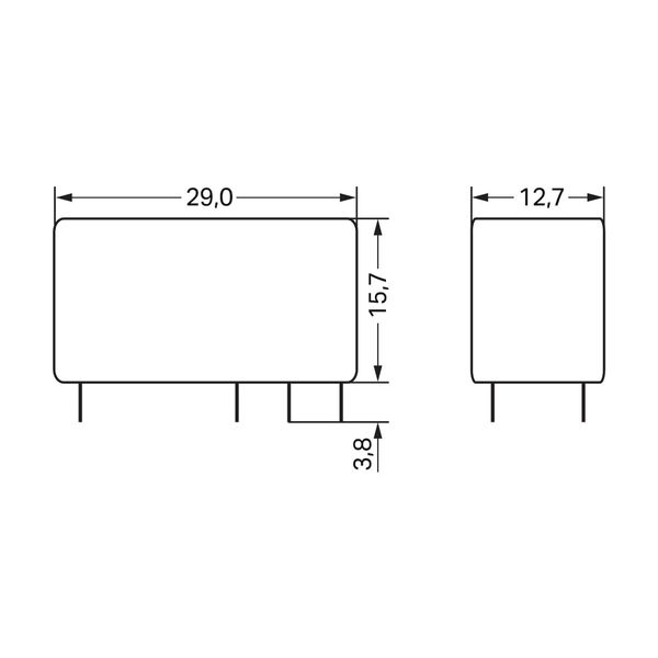 Basic relay Nominal input voltage: 60 VDC 2 changeover contacts image 5